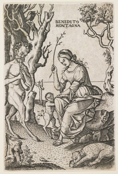 Satyrs Family, c. 1520 by Benedetto Montagna